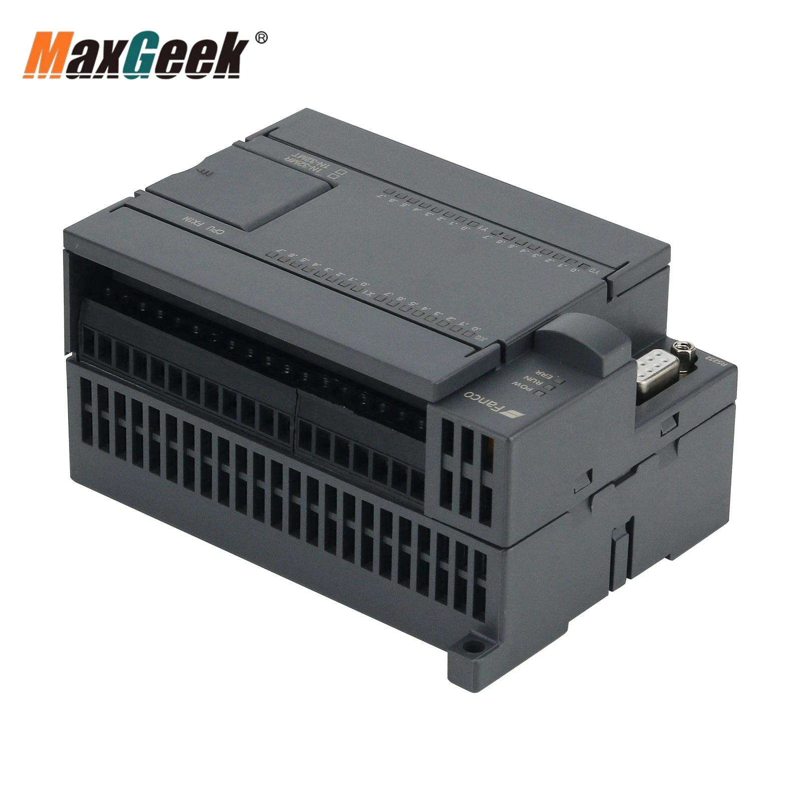 Maxgeek PLC Industrial Control Board DC24V FX1N 32MR 24MR DC24V 6W 16 Input 16 Output Baud Rate 9600 Support HMI