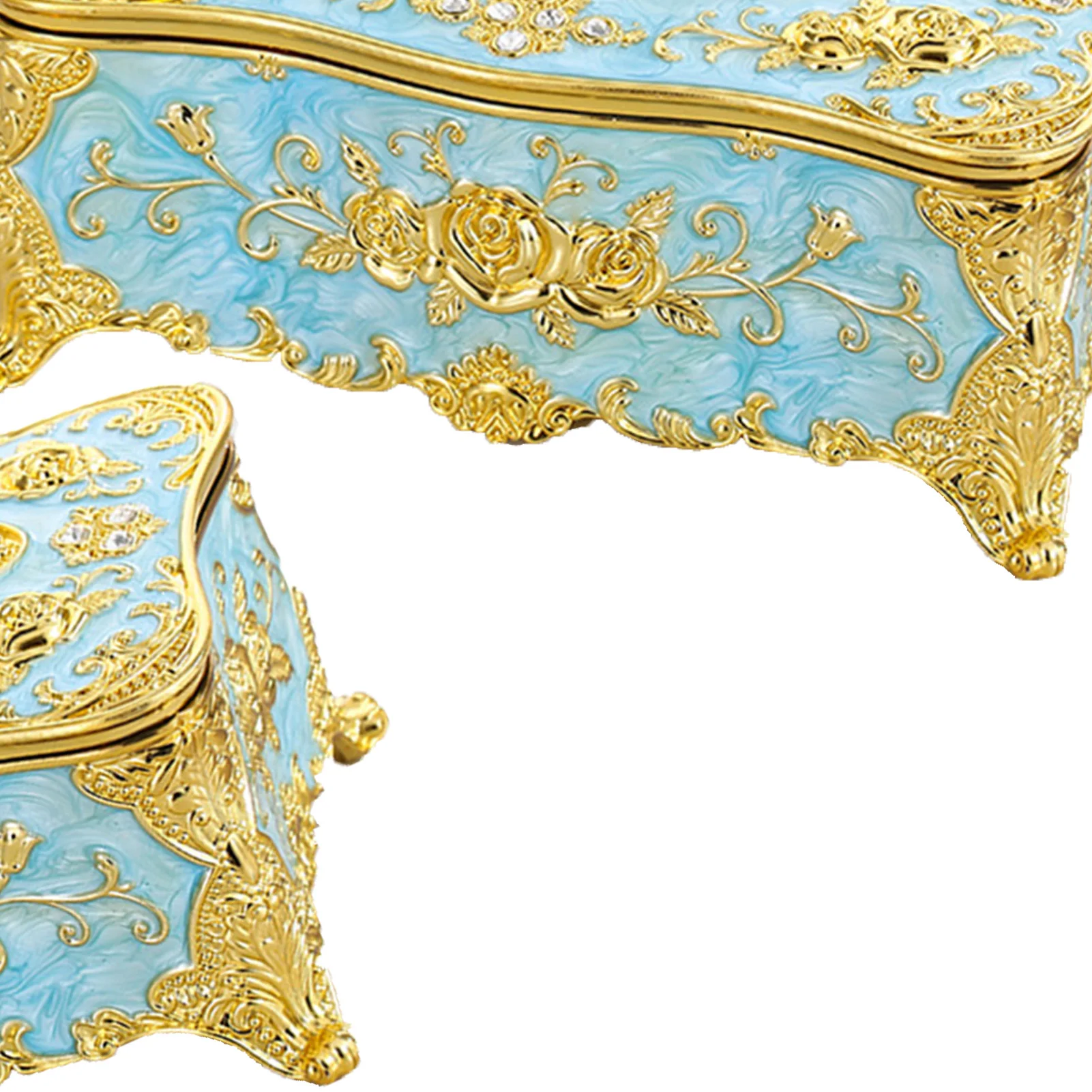 European-Style Napkin Tissue Storage Box Decorative Paper Organizer Suitable for Living Room Decoration