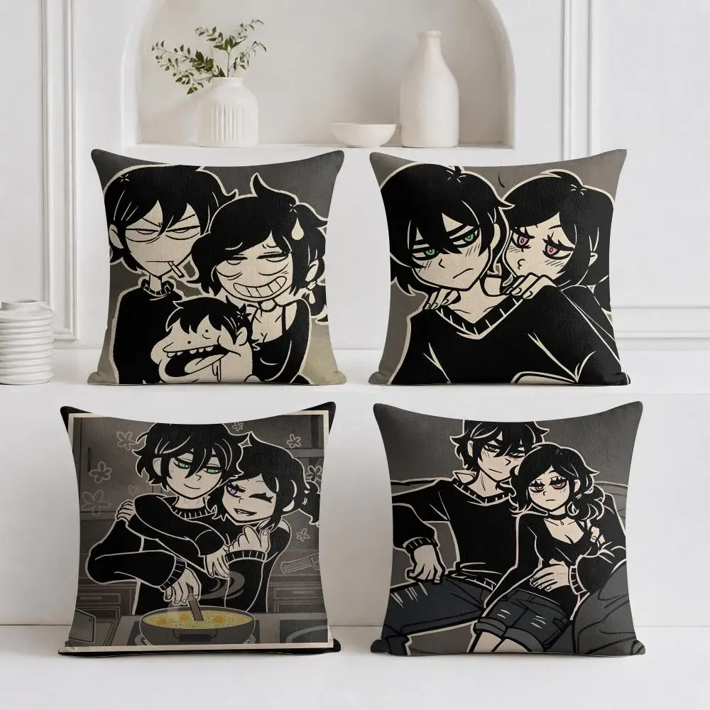The C-Coffin Of Andy Leyley Cushion Cover Linen Double-Sided Decorative Sofa Couch Bedroom Living Room Home Decor Pillow Case
