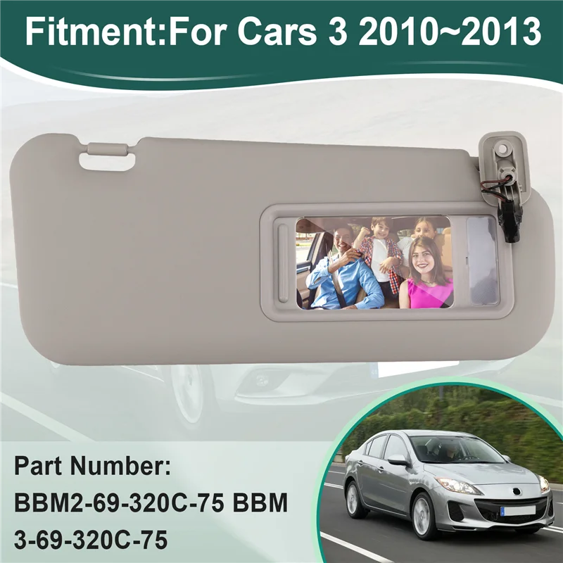 

A02Q-BBM2-69-320C-75 BBM3-69-320C-75 For Mazda 3 2010 2011 2012 2013 Car Interior Roof Sunvisor Sunshield Sun Visor Sunshade