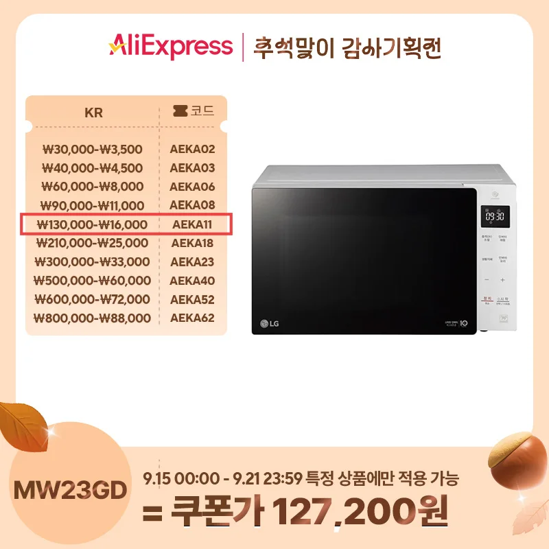 디오스와 LG 전자 23리터 빌트인 전자레인지 MW23GD: 실용성과 가격의 완벽한 조화