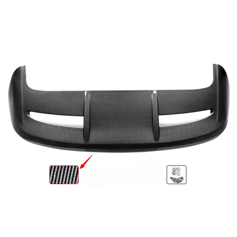 Auto Parts Primed ABS Roof Spoiler Carbon Fiber Pattern Matte Black UV Treated For Fiesta Mk7 MK7.5 2009-2018
