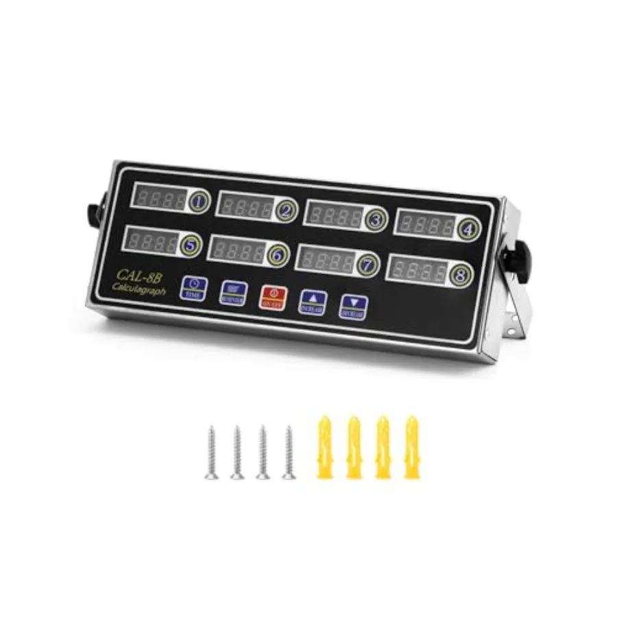 

Digital Kitchen Timer with 8Channel MultiTimer Functionality for Precise Cooking and Baking Waterproof Control Panel with Adjus