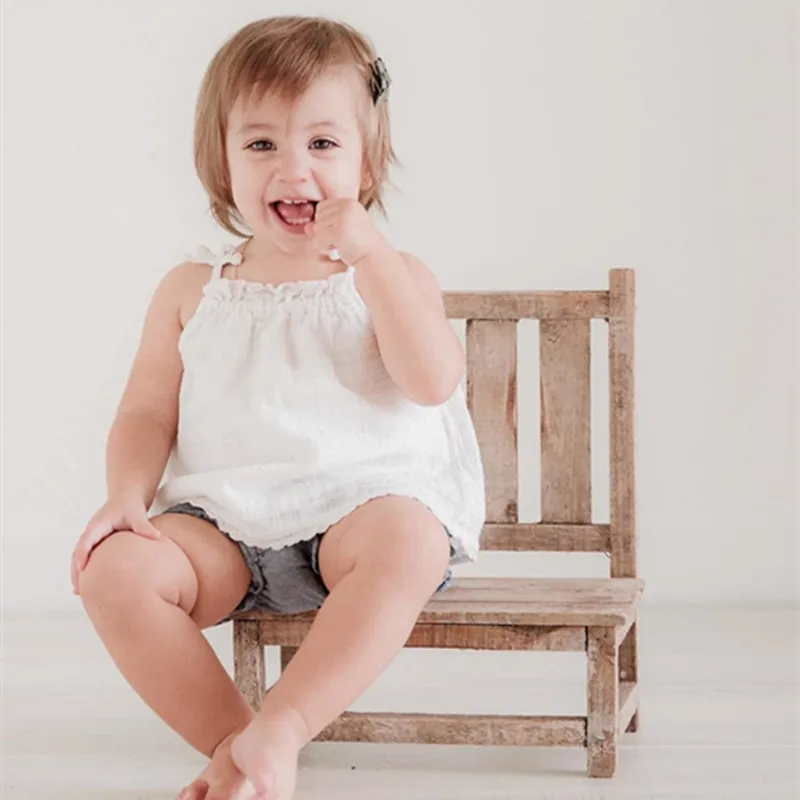 

Children's Wooden Chair Shooting Props Baby Photography Props Baby Chair Sofa Wooden Posing Props For Studio