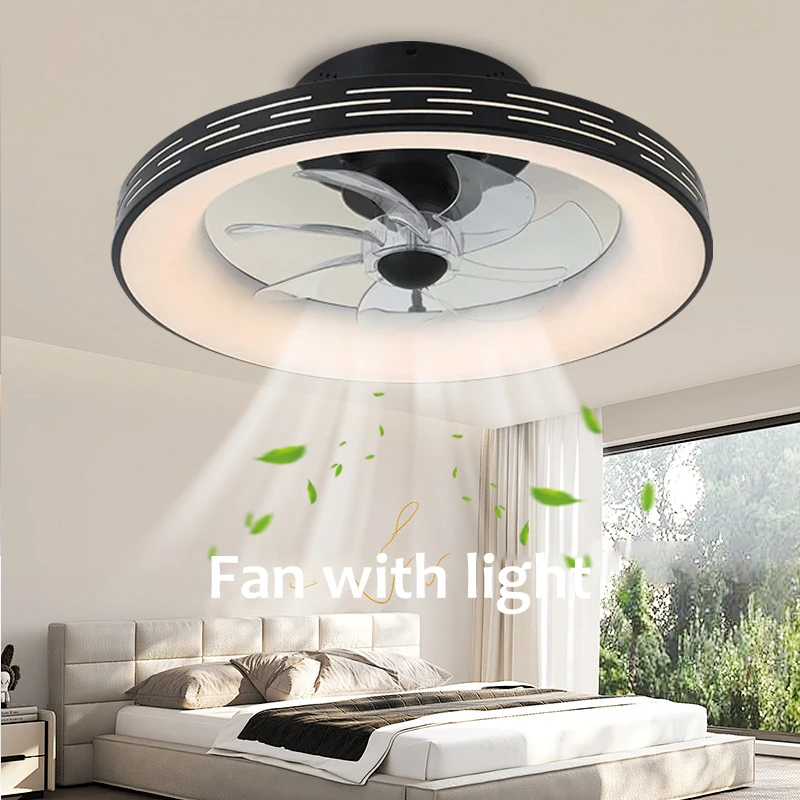 

Nordic Black Ceiling Fan with Light, Remote Control 6-speed Reversible 3CCT, Dimmable, Noise Free, Living Room, Bedroom Lighting