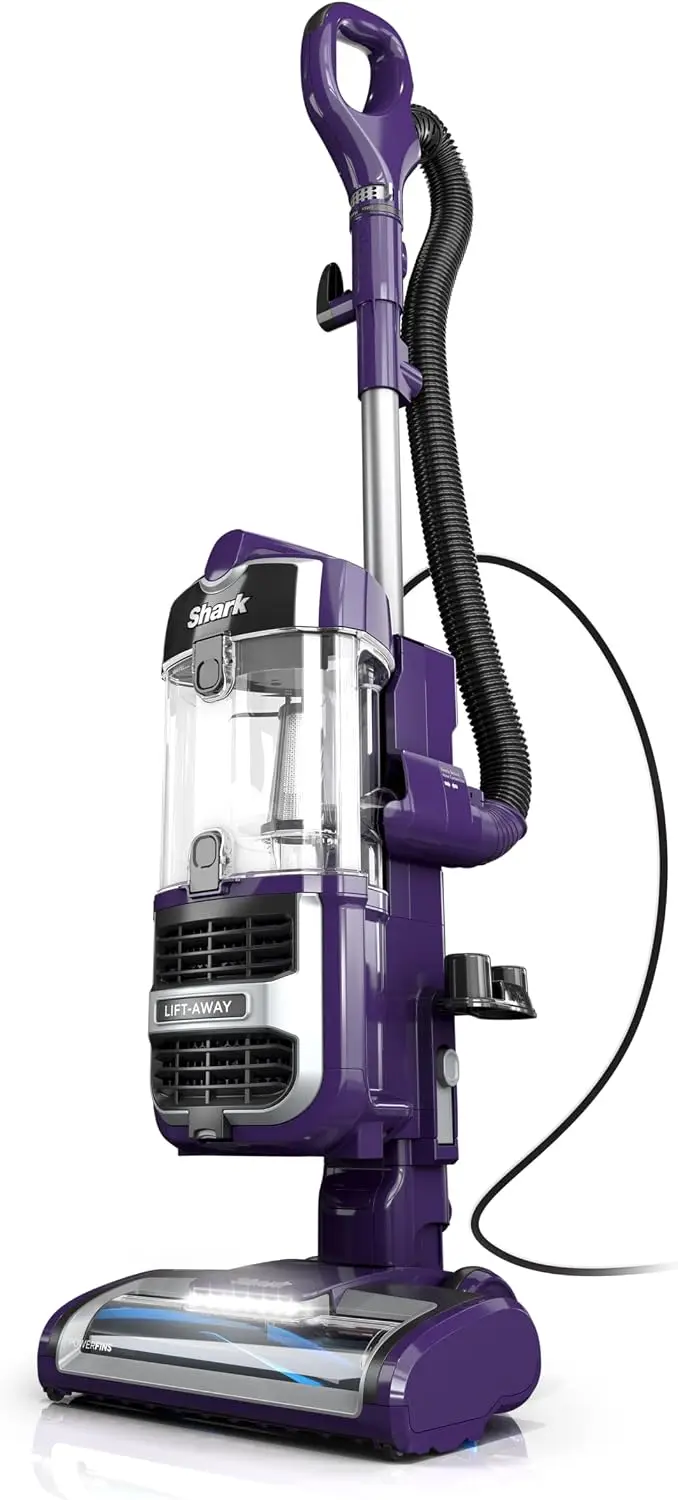 Upright Vacuum with Lift-Off Canister Design, Powered Fin Brushroll, Hair Wrap Prevention, Eggplant