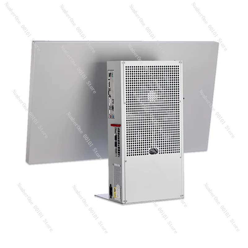 ITX Aluminum Alloy DIY All-in-One PC Case, Single Display Monitor Bracket Computer Chassis for Desktop