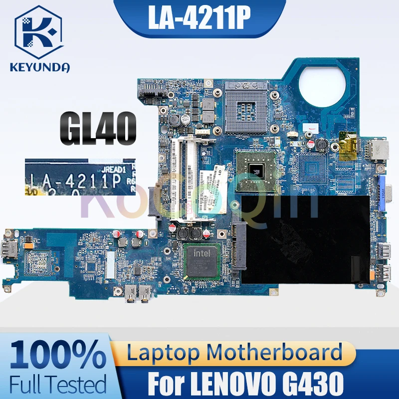 

Материнская плата для ноутбука LENOVO G430, материнская плата для ноутбука GL40, протестирована полностью