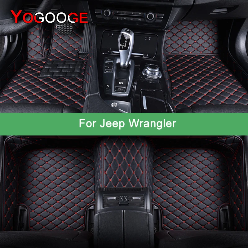 

YOGOOGE пользовательские автомобильные коврики для Jeep Wrangler, автомобильные ковры, аксессуары для ног