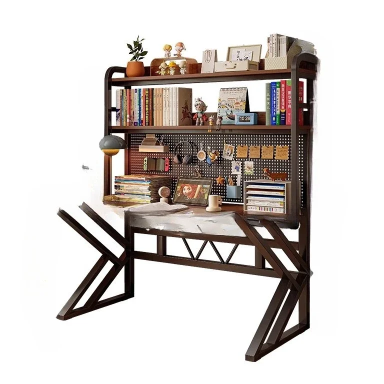 

Desktop computer desk, bedroom home desk bookshelf