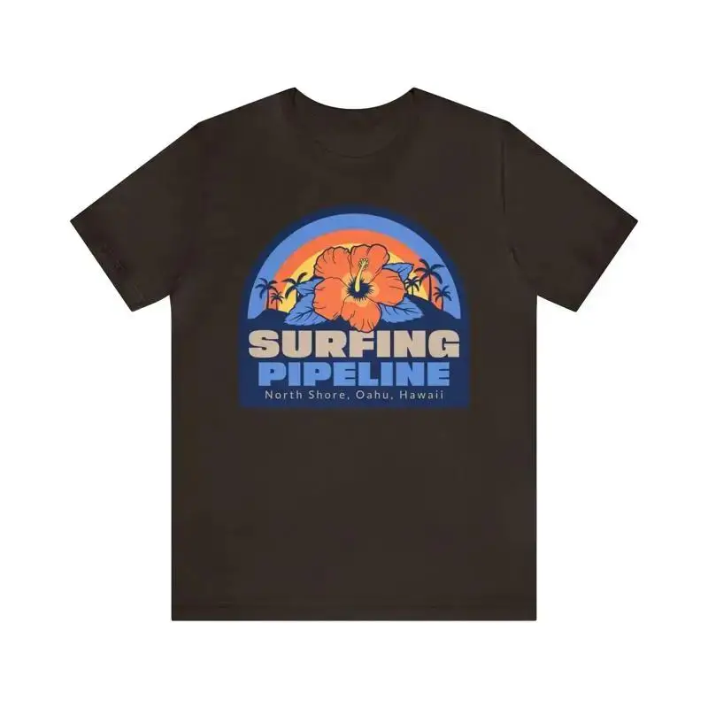 Surfing Pipeline Hawaii Surf Tee Shirt North Shore Hawaii Surfing Shirt