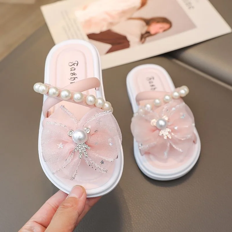 Cute children's slippers summer new girls soft bottom indoor non-slip seaside vacation baby wear-resistant sandals
