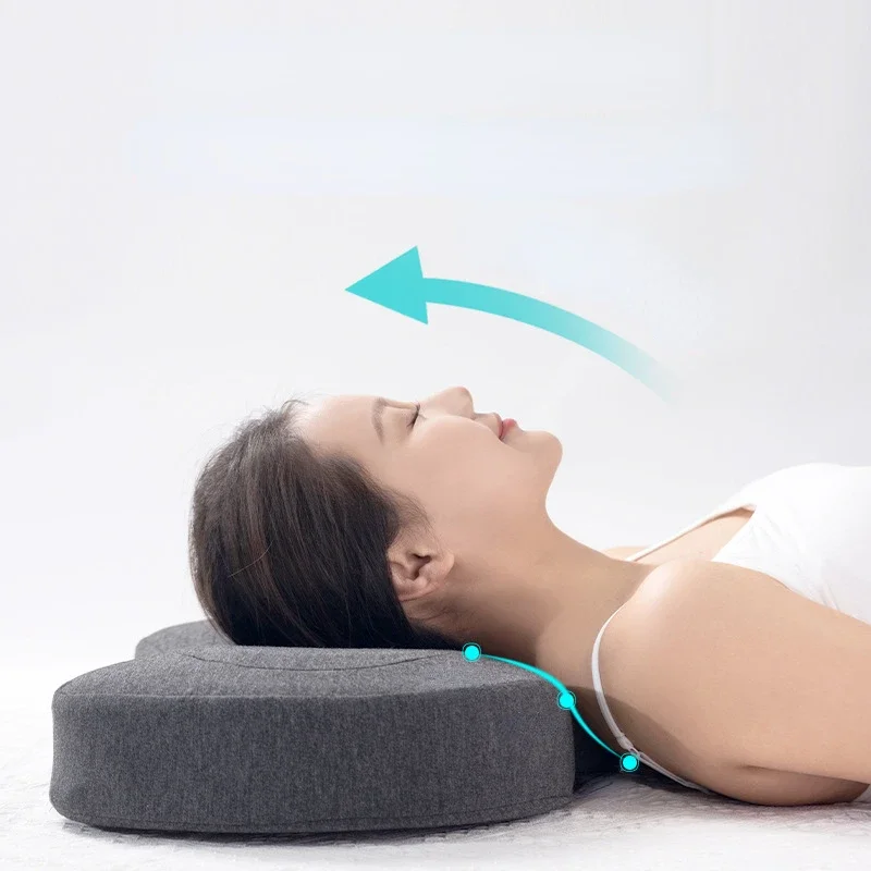 Memory Cotton Pillow Single Hole Non-pressure Ear Pillow Home Cervical Pillow Side Sleep Memory Pillow Ear and Neck Pillow