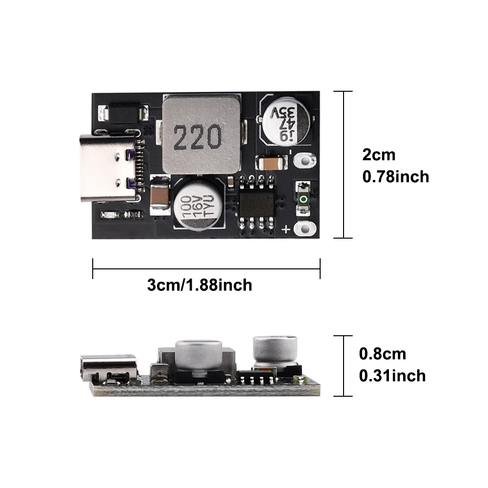 PD 30W Fast Charging Module Type-C Interface DC 8-32V to Fast Quick Charger Circuit Board Buck Converter Charging Module