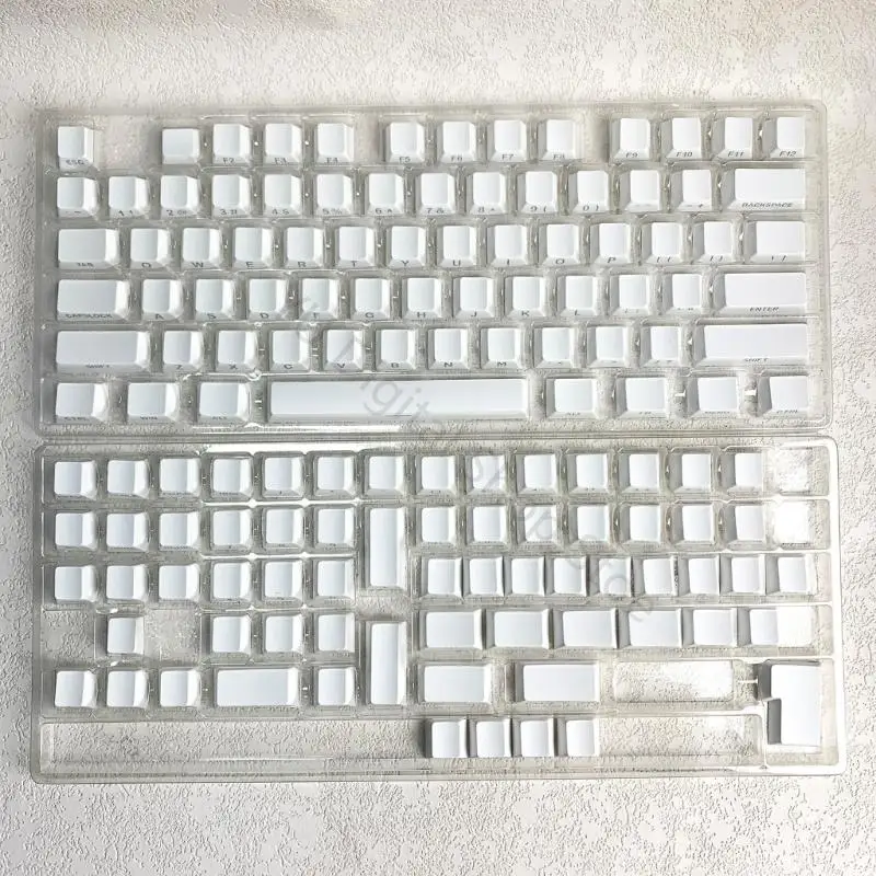 96BA Lighted Board Keyboard Keycap Set, Side Printed Cherrys Profile 140Piece for Desk Themes, Daily Input, and Worn Button