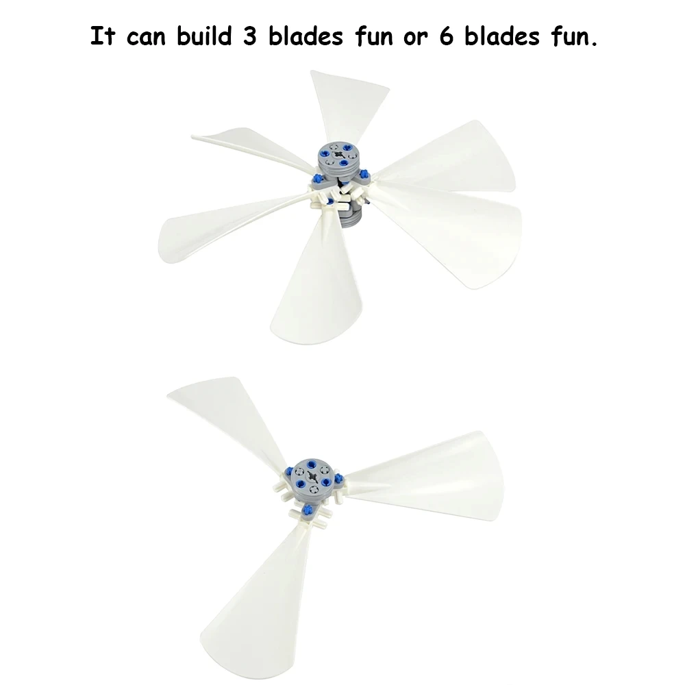 DIY Propeller Parts Technical EV3 89509 Wind Fan M Motor Building Block Fun Blades Accessories Compatible with Leduo for Kid