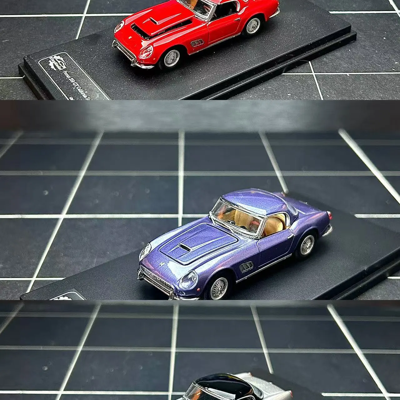 

Diecast KM 1:64 Scale Ferrari 250GT Convertible Alloy Open Cover Car Model Collectible Toy Gift Souvenir Display Ornament