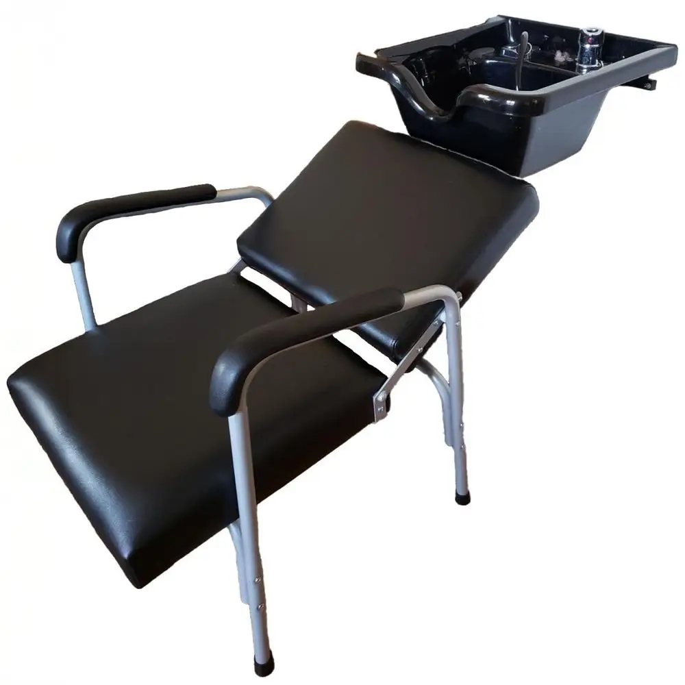 

Kate Auto Reclining Shampoo Chair with Deep Acrylic Bowl Combo for Professional Salons, Chair Features a Modern Style Metal Fra