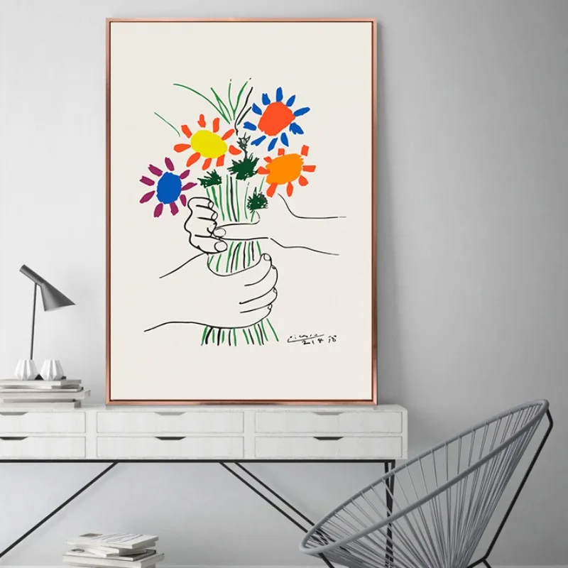 بيكاسو الحد الأدنى الفن طباعة مكعب دون كيشوت البهلوانية معرض جدار ديكور الحديثة نمط المعرض غير المؤطرة قماش ديكور المنزل