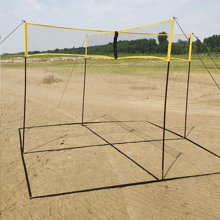 

Portable Professional Outdoor Volleyball Net Set with Adjustable Height Poles Volleyball with Pump and Carrying Bag