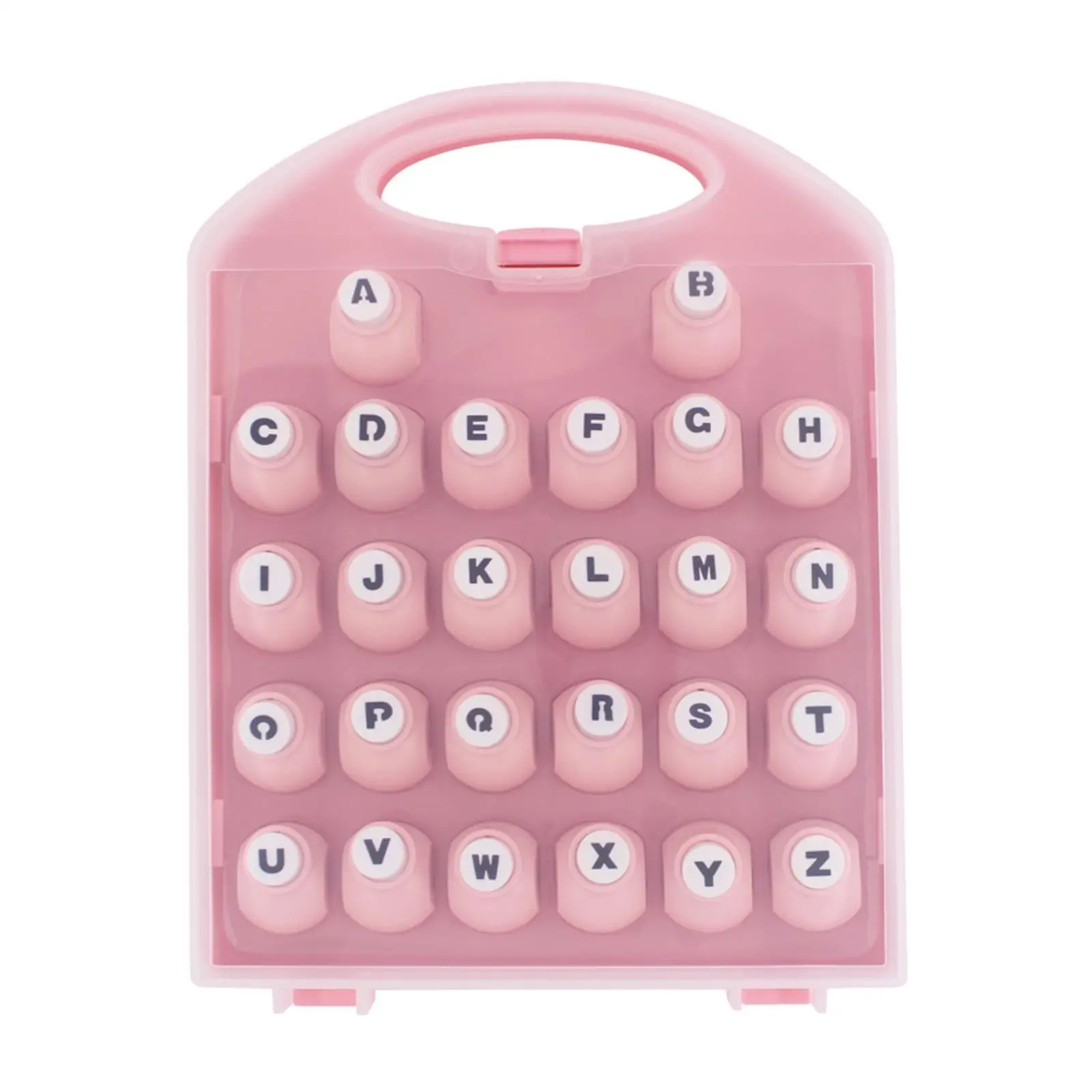 26Pcs 26 Letters Mini Paper Craft Puncher Machine Embosser Set DIY Shape