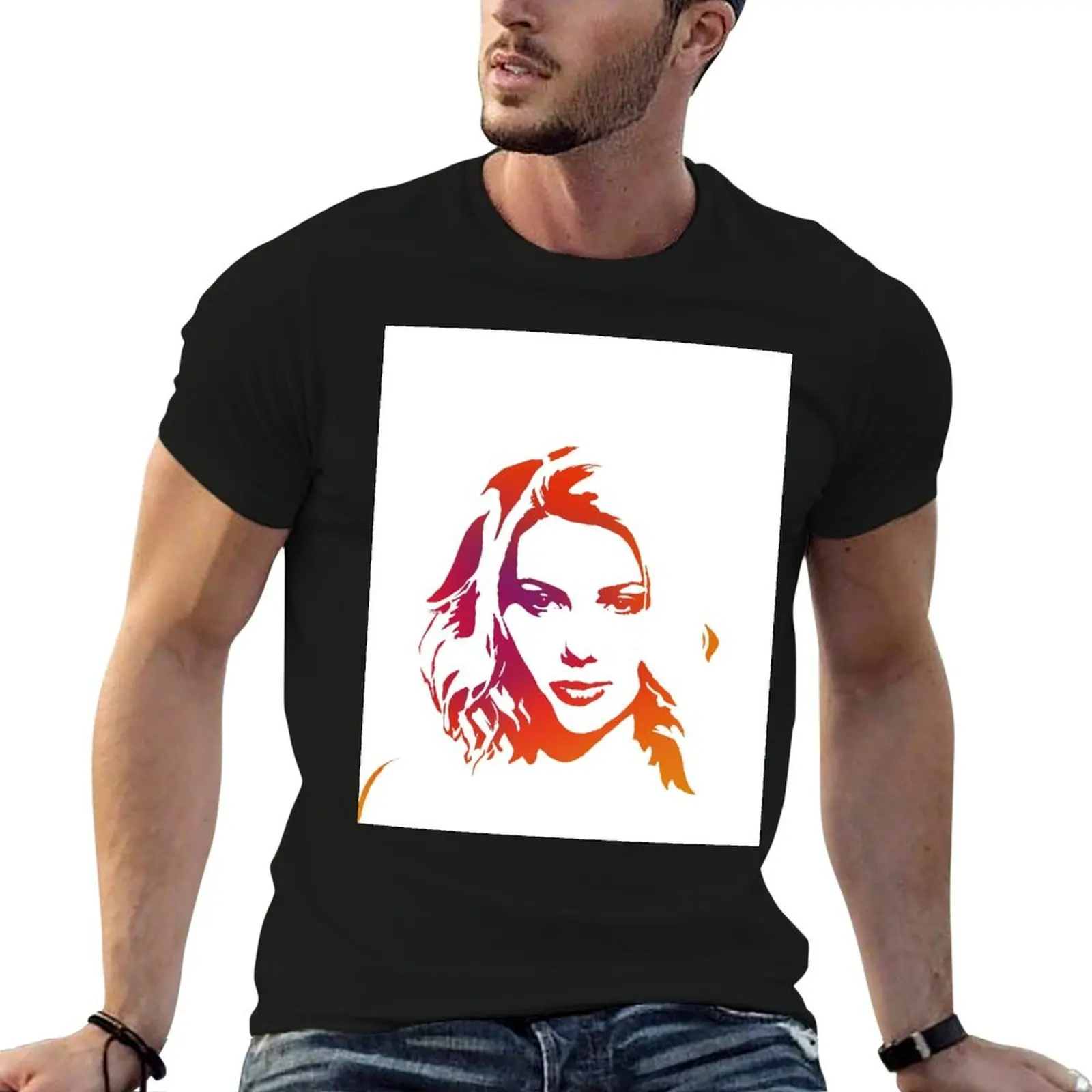 

Cutout Series: 01 Scarlett Johansson T-Shirt korean fashion summer tops shirts graphic tees mens graphic t-shirts funny