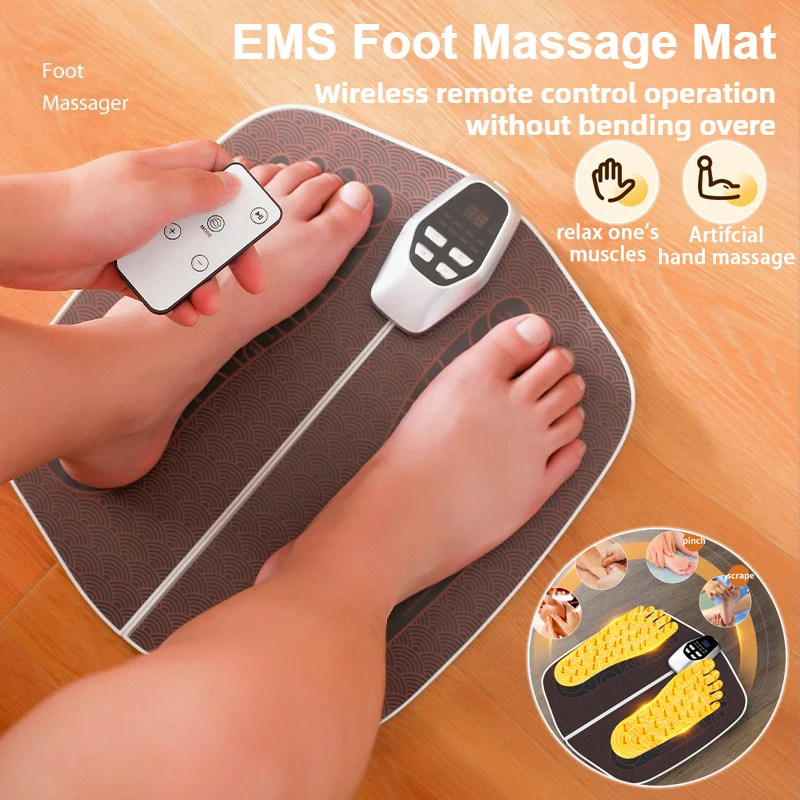 

Лидер продаж, домашняя умная массажная подушечка для ног EMS, электрическая импульсная терапия, подушечка для ног, микротоковый массажер для подошвы ног, многорежимный