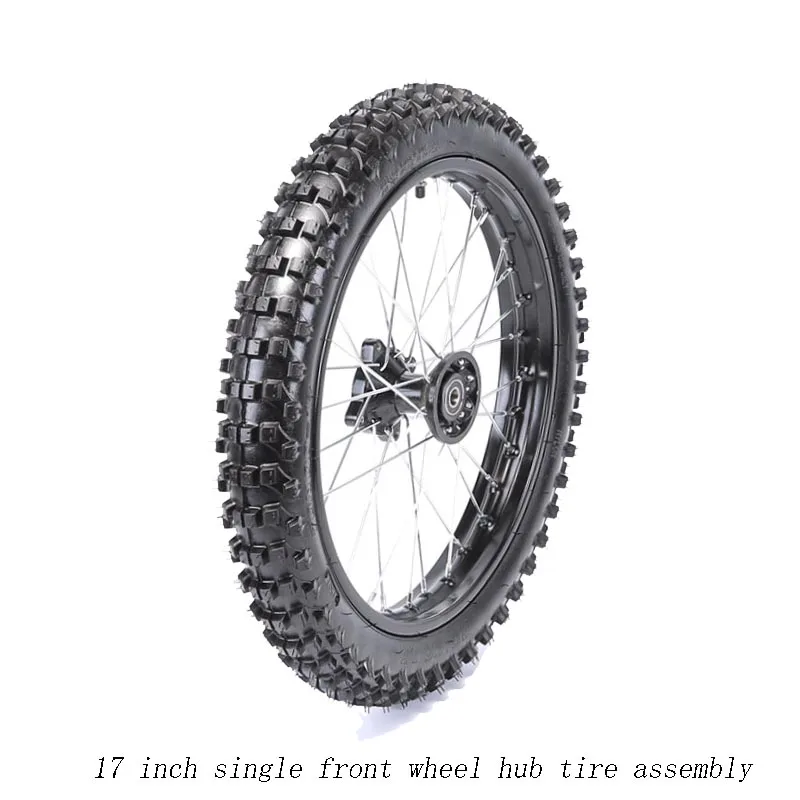 17\'\' inch 70/100- 17 Front Wheel RimTire+90/100-14 Wheel Rim Front RimTire + Brake Disc Rotor for Pit Dirt Bike Motocross