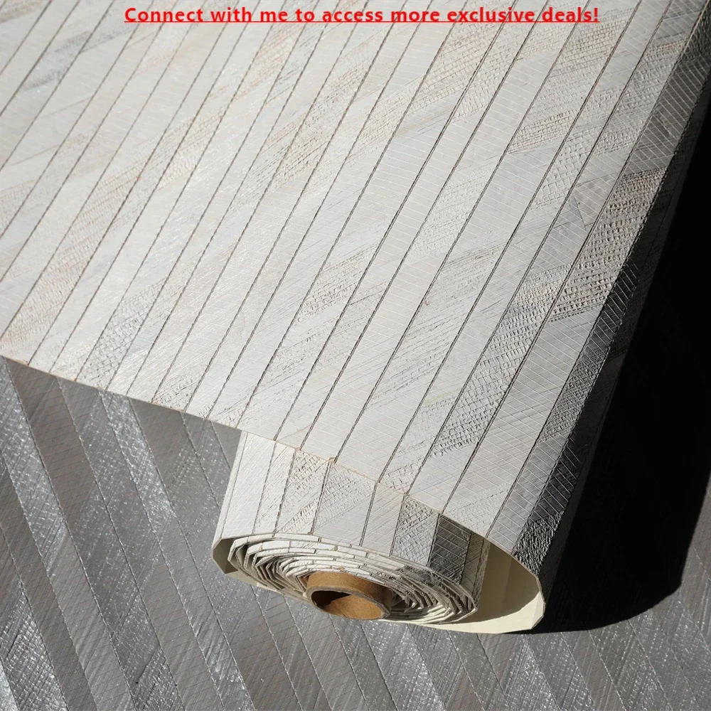 

MYWIND New Design Natural Wallpaper Hand-made White Bakbak (The Bark Of The Banana Plant)Natural Wall Coverings