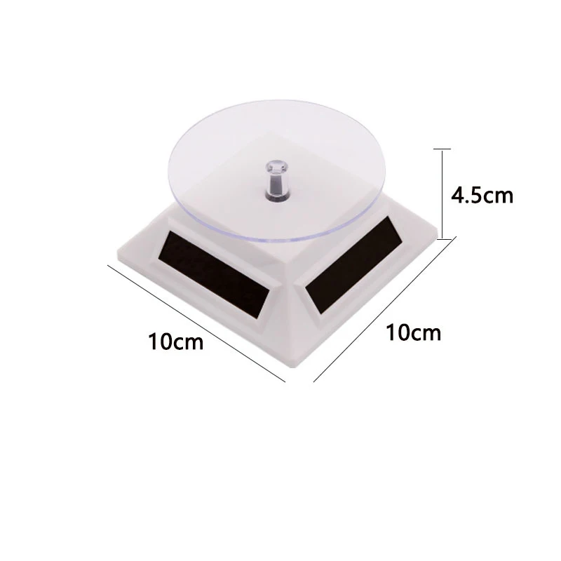 360 Turntable Solar Showcase Rotating Jewelry Watch Ring Phone Stand Display Jewelry Organizer Jewelry Display Stand 4 Colors