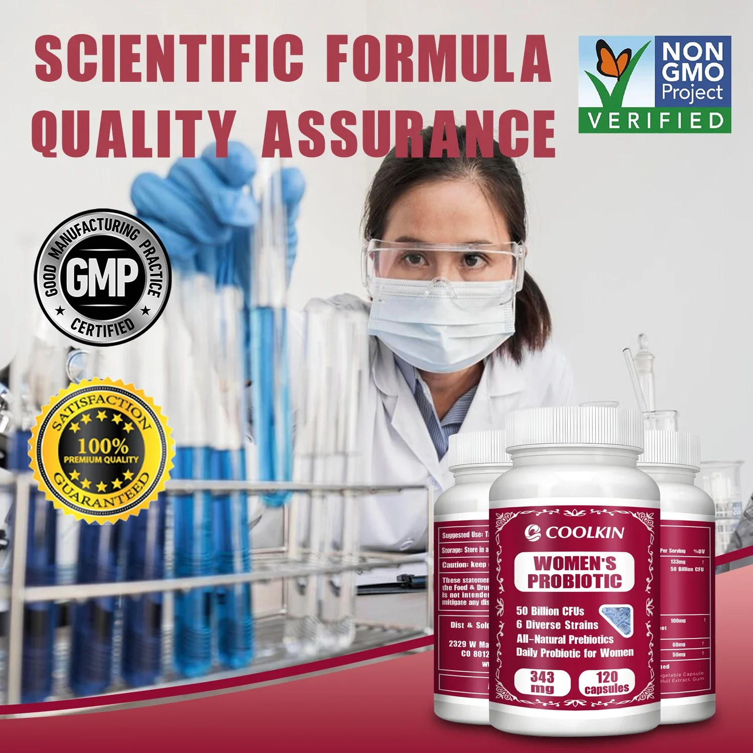 البروبيوتيك النسائي 50 مليار CFU - يدعم صحة الهضم والمعادن والمسالك البولية، ويخفف الانتفاخ #6