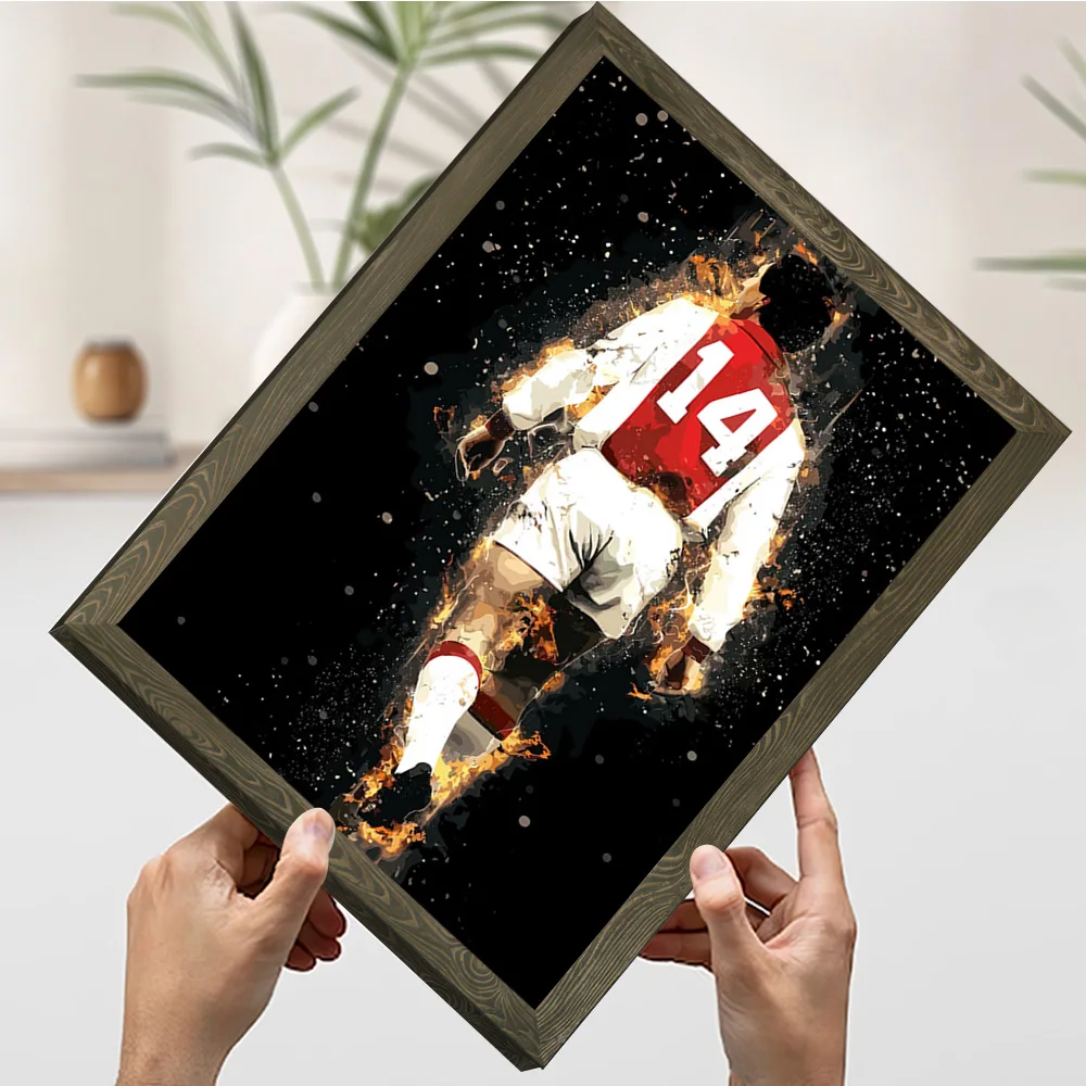 يوهان كرويف أسطورة ملصق فني قابل للتخصيص مطبوعة قماش اللوحة للصور جدار الفن الديكور الداخلي غرفة جدارية المنزل