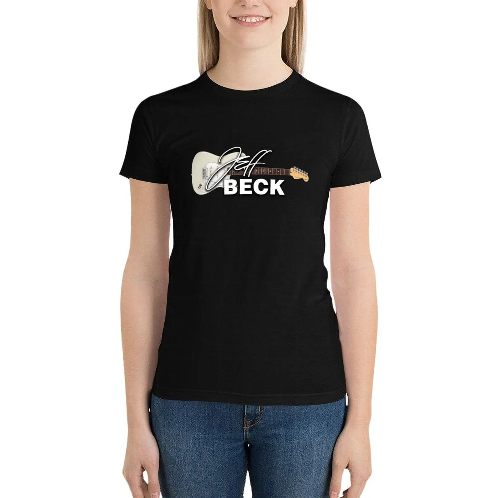 цена Jeff Beck logo T-Shirt anime clothes lady clothes oversized t shirts for Women