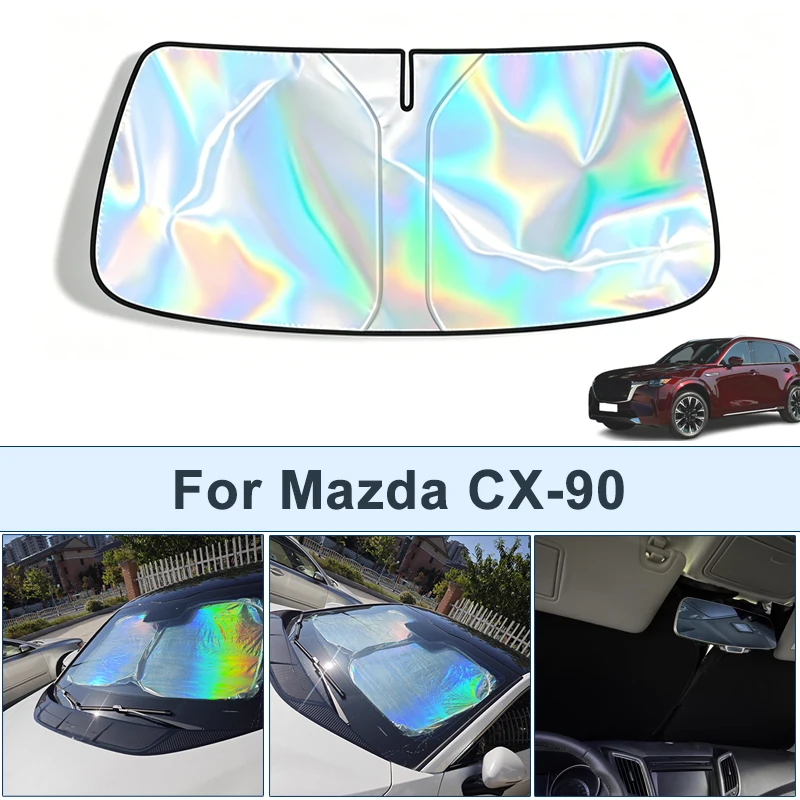 

Foldable Front Windshield Sun Shade For Mazda CX-90 UV Reflective Sun Protection Cover Car Interior Accessories
