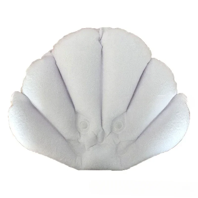 Soft Fan-shaped Inflatable Bath Pillow Neck Support With With Suction Cups Spa Cushion Pillow Bathtub Cushion 2021New