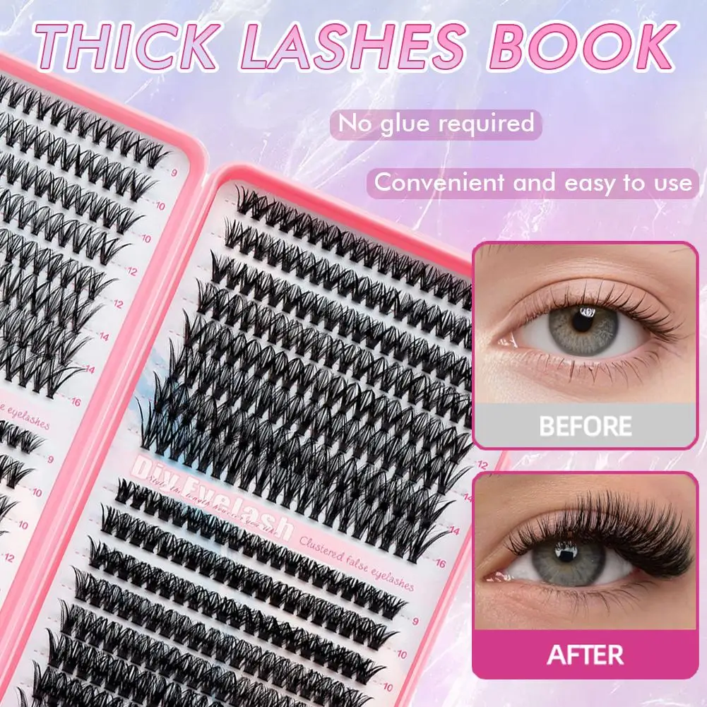 ชุดต่อขนตาแบบหนา 9-16 มม. แบบหนา 30-60D ขนตาธรรมชาติ งอนสวย พร้อมกาวติดขนตา อุปกรณ์ต่อขนตา