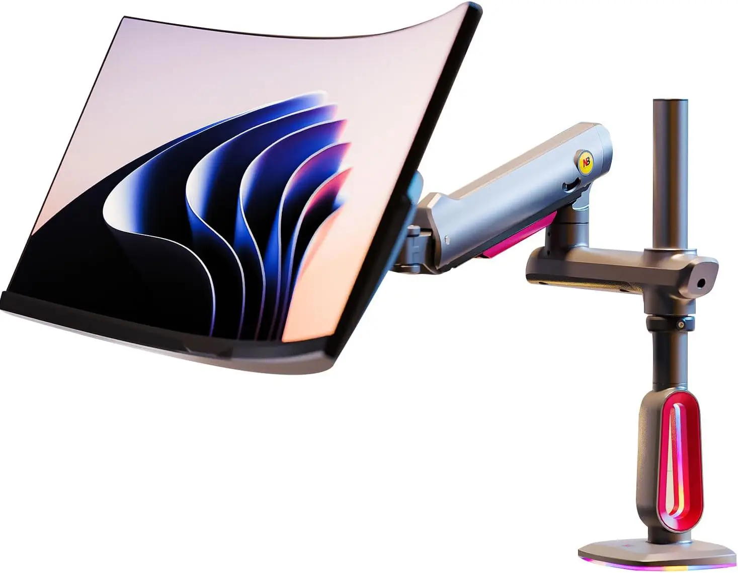 NB ERGONOMIC Gaming Monitor Arm for Flat/Ultrawide/Curved Monitors 32 to 60 Inch Heavy Duty Monitor Stand VESA Monitor Mount L70