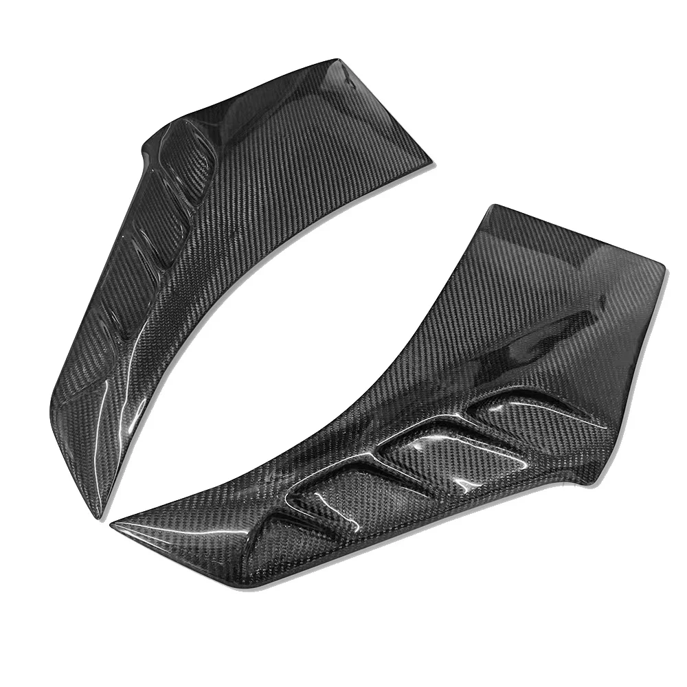 2PCS LHD RHD Real Dry Carbon Fiber Front Side Air Vent Fender Splitter Decoration Trim Sticker Body Kit For BMW X6 G06 2022+