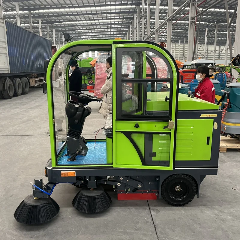 YG مصنع مخصص مكنسة الشارع الكهربائية على الطريق مكنسة أرضية على آلة تنظيف الطريق مكنسة كهربائية كبيرة