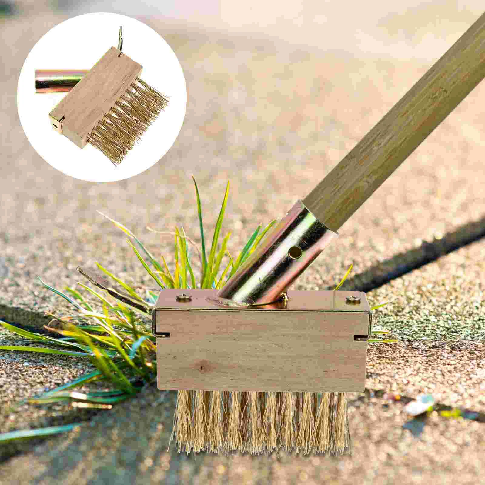 Imagem -03 - Garden Deck Fenda Cleaner Brush Weed Tool Weedingremover Limpeza Remoção do Fio Scrubsteel Grout Paver Tools Grabber