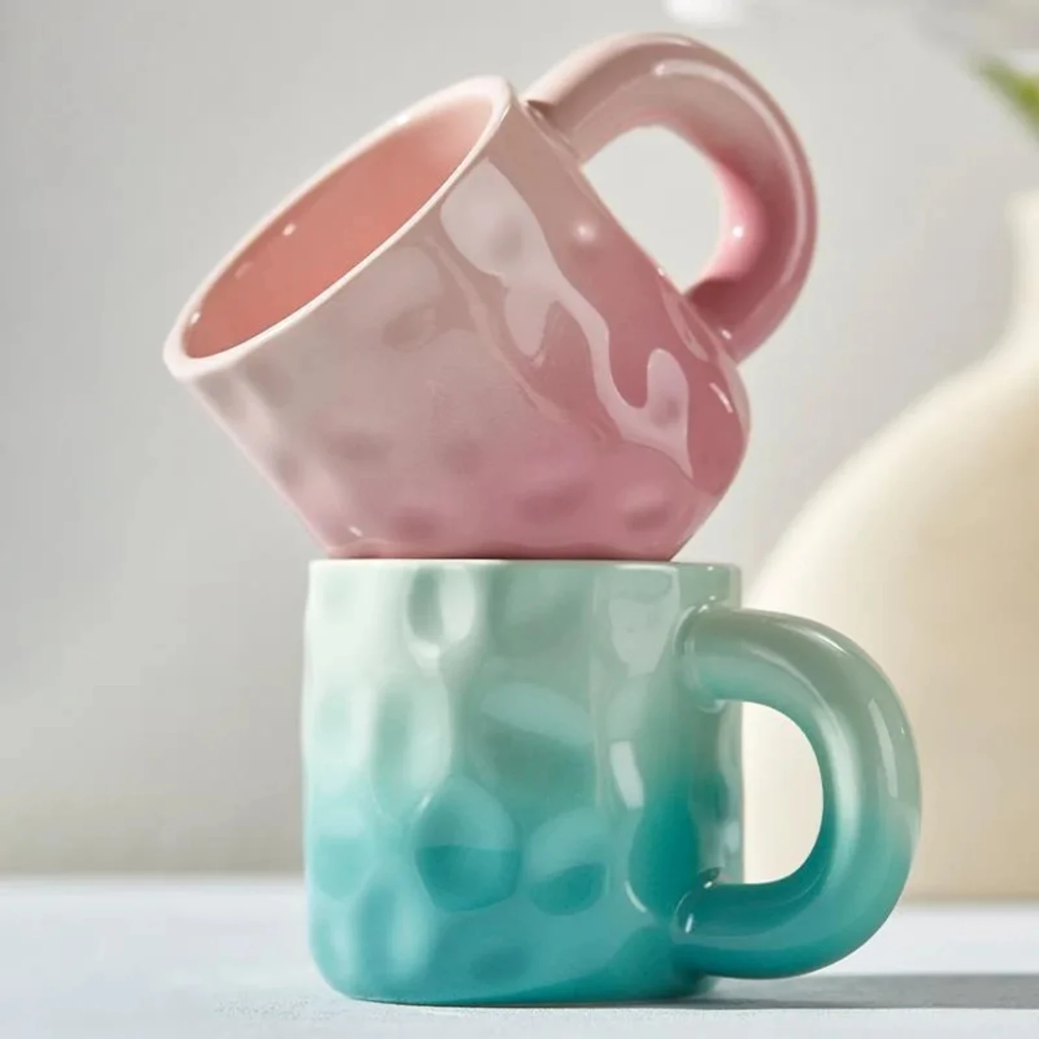 

Original French Style Mug Ceramic Cup Household Dopamine Couple Water Cup Girl Office Coffee Cup Tea Cup