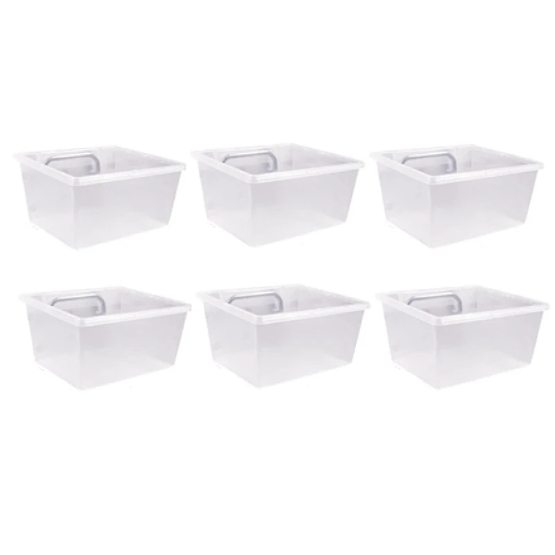 Contenedores transparentes de tablero de clavijas, ganchos para contenedores de tablero de clavijas, accesorios de tablero de clavijas DIY, contenedores pequeños de banco de trabajo, aptos para tablero de clavijas 1/4 -1/8, paquete de 6