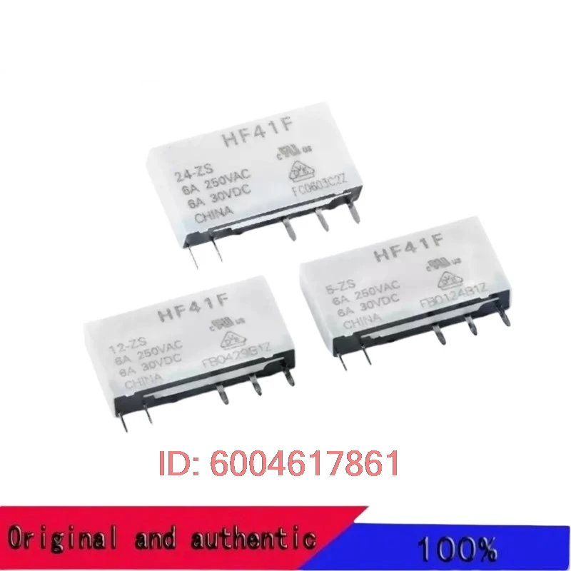 10PCS 100% New original HF41F 5-HS 12HS 24HS 4PIN 6A RELAY HF41F 5-HST 12-HST 24HST 4PIN HF41F 5-ZS 12-ZS 24-ZS 48-ZS 60-ZS 5PIN