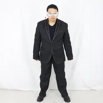 Plně barevná pixelová LED světla, bunda, kabát, pódiový taneční kostým RGB, osvětlovací pódiový oblek Tron pro muže a ženy, noční klub, párty, oblečení 6 nejlepší prodej LED světelné kabáty - №1