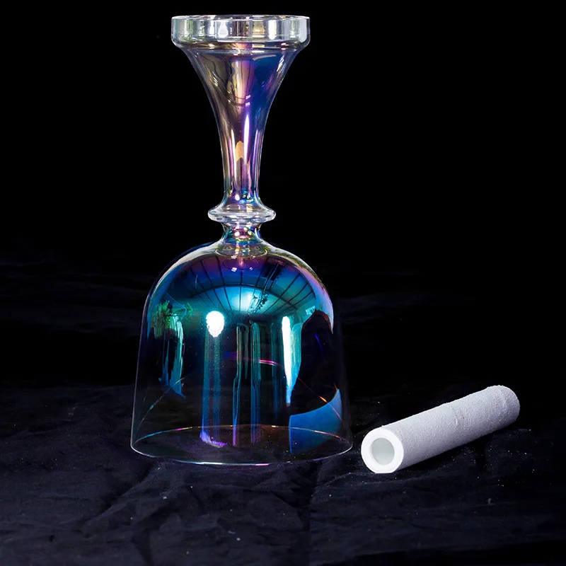 Colorful transparent handheld bowl Crystal bowl Professional sound bowl Music bowl Yoga bowl Musical instrument Free leather stick