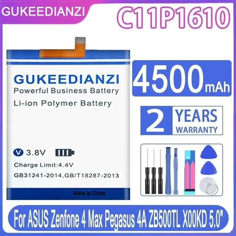 

Mobile Phone Battery C11P1610 4500Mah For Asus Zenfone 4 Max Pegasus 4A ZB500TL X00KD 5.0"
