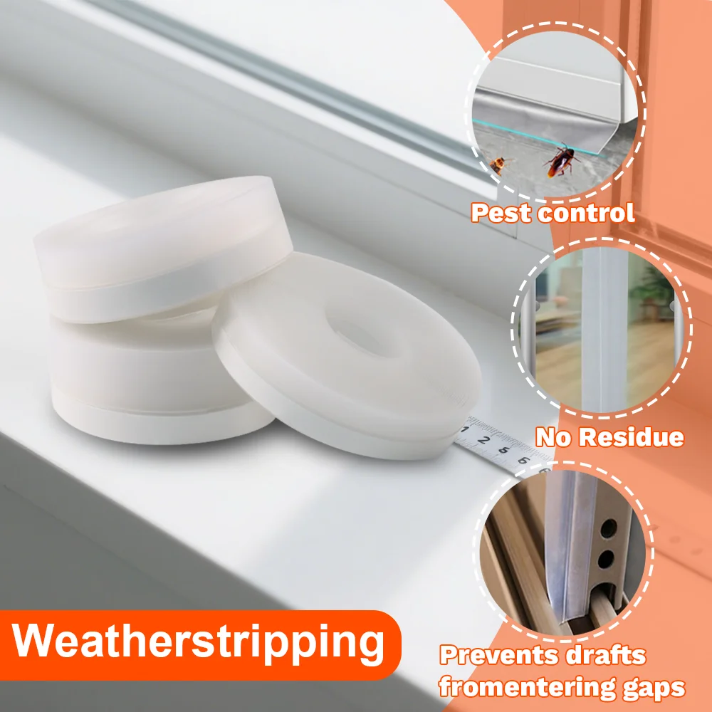 Transparent sealing strip, used for ventilation, waterproofing, sound insulation, doors and windows, shower door bottom and side