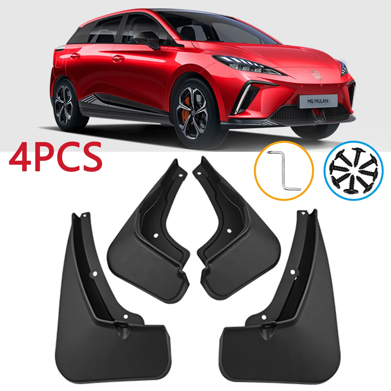 

For MG4 Mulan EV Car Mudguards Auto Front And Rear Mud Flaps Splash Guards Car Fenders Anti-splash Guard For MULAN 2023 2022