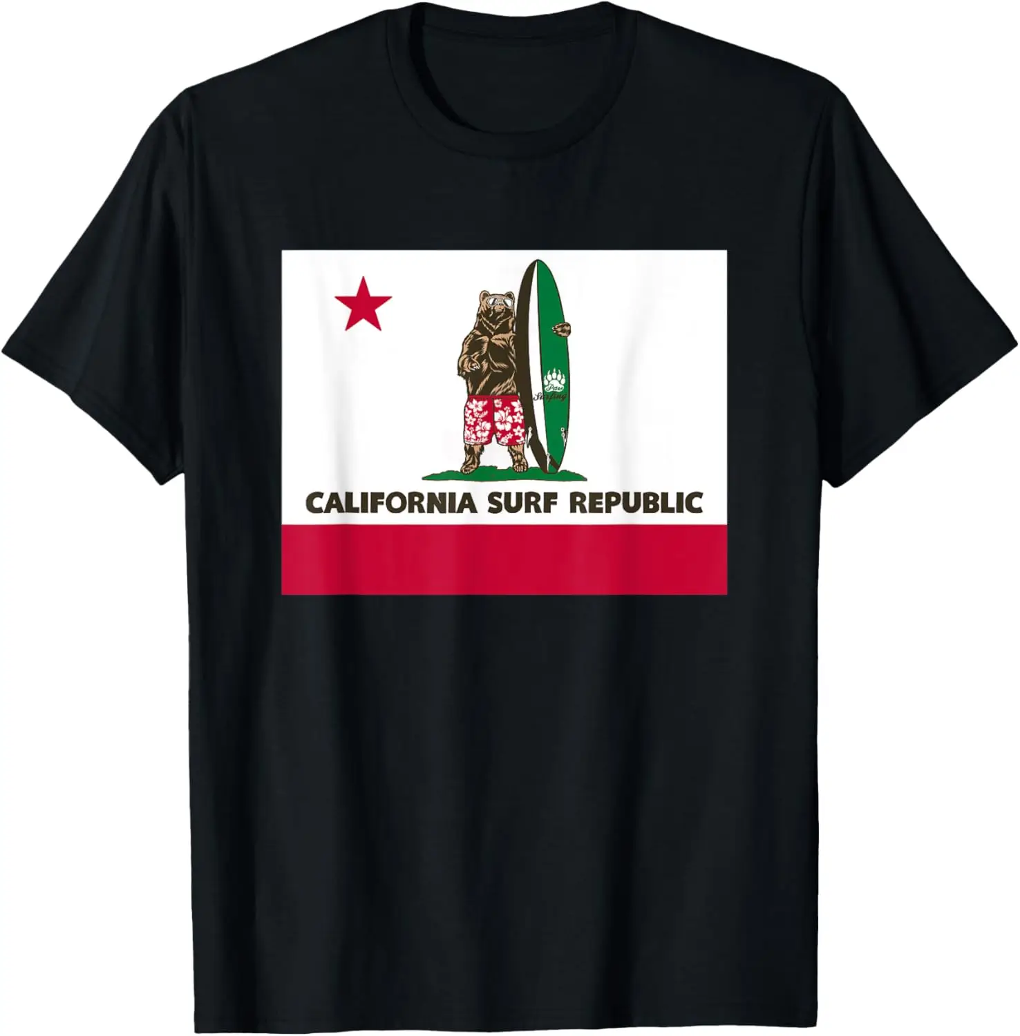 California Surf Republic Bear, Star & Surfboard T-Shirt