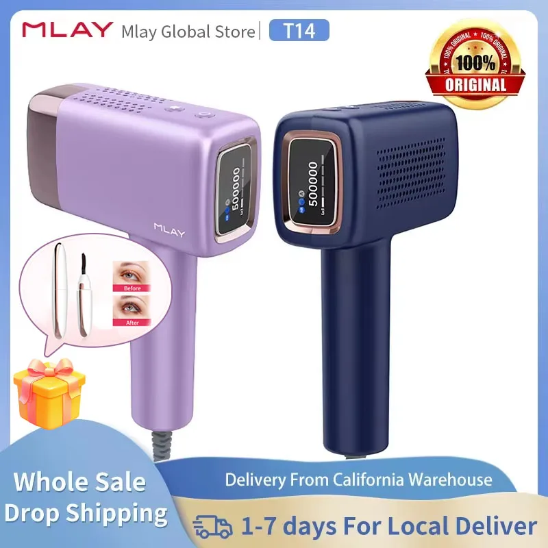 MLAY T14 IPL refrigeración por hielo IPL depiladora láser dispositivo de depilación para el hogar reemplazable cara cuerpo Bikini lámparas para mujeres hombres indoloro